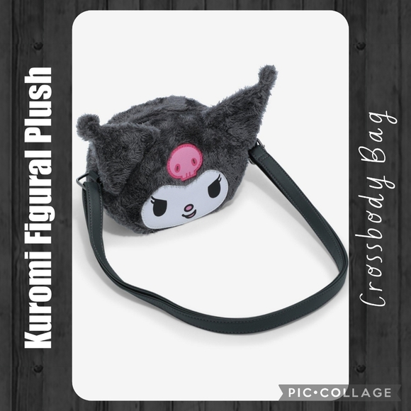 Loungefly Handbags - LOUNGEFLY Kuromi Figural Plush Crossbody Bag
